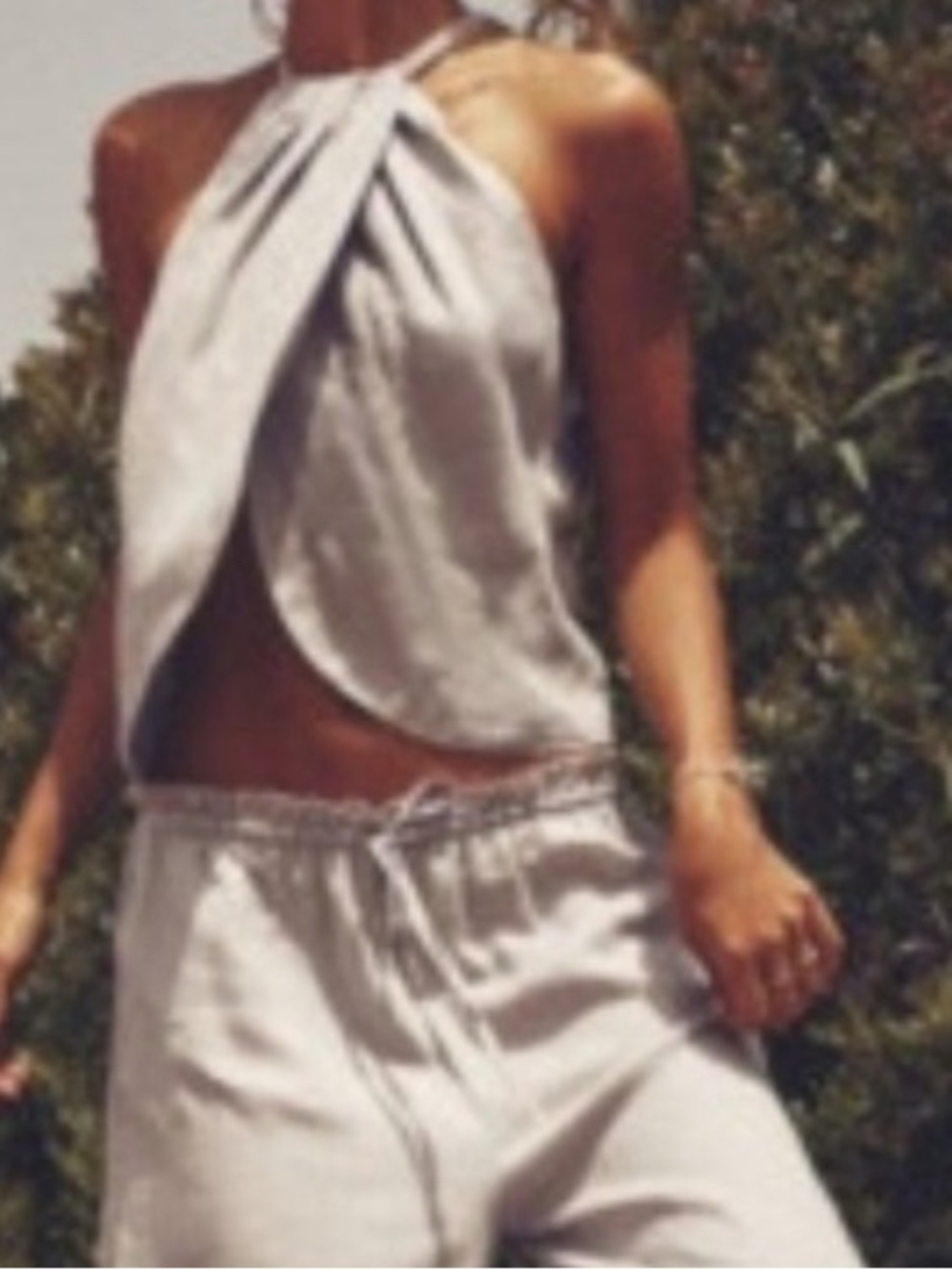 NWT Zara Linen Wrap halter beige